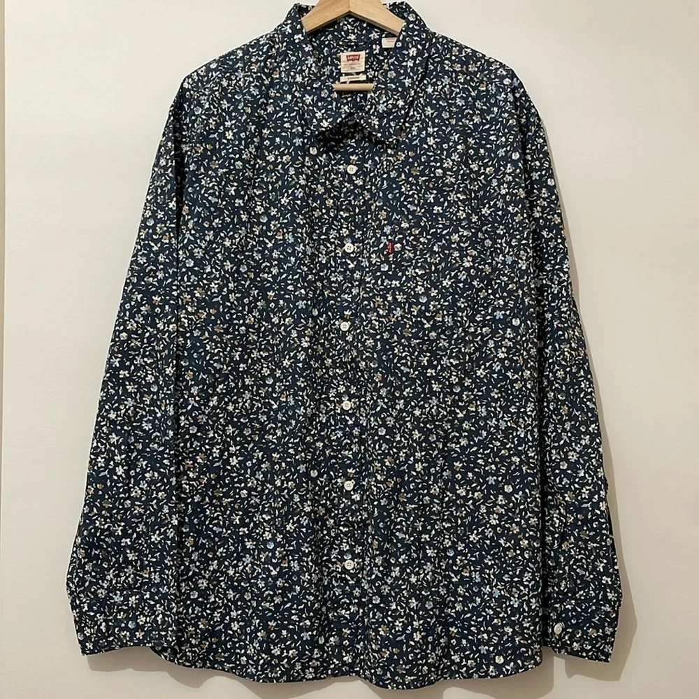 Levi's Classic One Pocket Standard Fit Floral Button-Up Shirt NWT 3XL